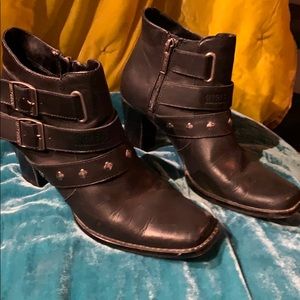 Harley Davidson Booties heels buckles Sz 8 $20